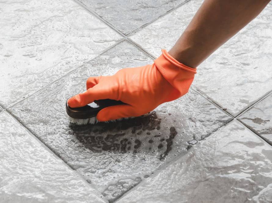tile and grout specialist cleaning tile for color seal