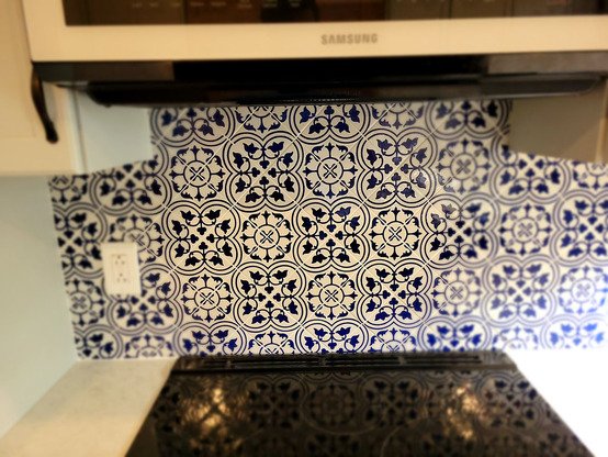 image of kitchen tile backsplash installation in Brooklyn New York by Grout Pros NYC